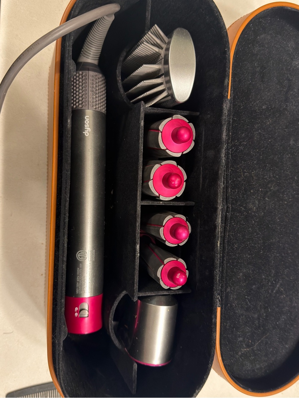 Dyson Hair Styler Set in Pink and Silver